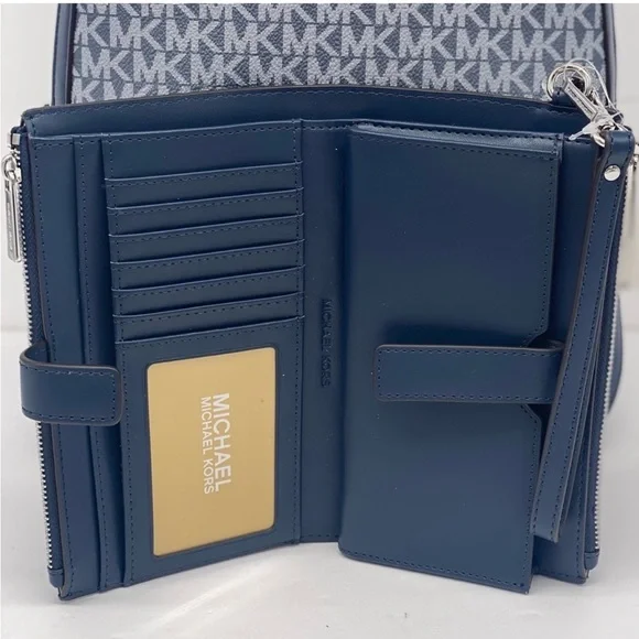 MICHAEL KORS Jaycee Medium Ombré Signature Logo Backpack
And Wallet Set Navy - Picture 5 of 12